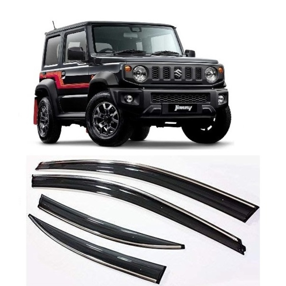 rain window door visor wind deflectors and sunshield protectors For Jimmy - black